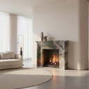 Modern marble fireplace mantel in Four season green - Image 2