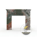Modern marble fireplace mantel in Four season green - Image 3