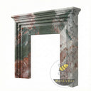 Modern marble fireplace mantel in Four season green - Image 4
