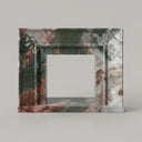 Custom marble fireplace surround in Four season green - Image 1
