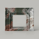 Custom marble fireplace surround in Four season green - Image 1