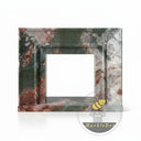 Custom marble fireplace surround in Four season green - Image 3