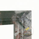 Custom marble fireplace surround in Four season green - Image 6