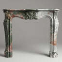 French marble fireplace surround in Four season green - Image 1