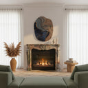 French marble fireplace surround in Four season green - Image 2