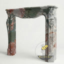 French marble fireplace surround in Four season green - Image 4