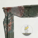 French marble fireplace surround in Four season green - Image 6