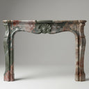French marble fireplace mantel in Four season green - Image 1