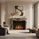 French marble fireplace mantel in Four season green - Image 2
