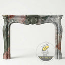French marble fireplace mantel in Four season green - Image 3