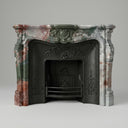 Custom marble fireplace surround in Four season green - Image 1