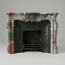Custom marble fireplace surround in Four season green - Image 1