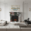 Unique Marble fireplace mantel in Four season green - Image 2