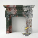 Unique Marble fireplace mantel in Four season green - Image 3