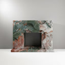 Electric Marble fireplace surround in Four season green - Image 1