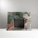 Electric Marble fireplace surround in Four season green - Image 1