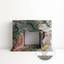 Electric Marble fireplace surround in Four season green - Image 3