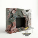Electric Marble fireplace surround in Four season green - Image 4
