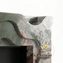 Electric Marble fireplace surround in Four season green - Image 6
