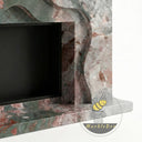 Electric Marble fireplace surround in Four season green - Image 7