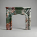 Custom marble fireplace surround in Marbre Quatre Saisons - Image 1