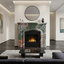 Custom marble fireplace surround in Marbre Quatre Saisons - Image 2