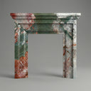 Tall marble fireplace surround in Marbre Quatre Saisons - Image 1