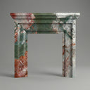 Tall marble fireplace surround in Marbre Quatre Saisons - Image 1