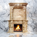 Marble Fireplace Wall