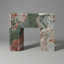Fluted marble fireplace surround in Marbre Quatre Saisons - Image 1