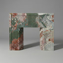 Fluted marble fireplace surround in Marbre Quatre Saisons - Image 1