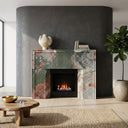 Fluted marble fireplace surround in Marbre Quatre Saisons - Image 2