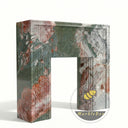 Fluted marble fireplace surround in Marbre Quatre Saisons - Image 4