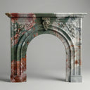 French Marble fireplace surround in Marbre Quatre Saisons - Image 1