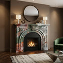 French Marble fireplace surround in Marbre Quatre Saisons - Image 2