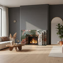 Modern marble fireplace surround in Marbre Quatre Saisons - Image 2