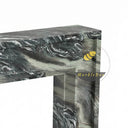 Marble fireplace mantel in Italian Cipollino Ondulato - Image 4