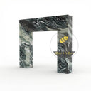 Marble fireplace mantel in Italian Cipollino Ondulato - Image 2