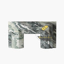 Marble fireplace mantel in Italian Cipollino Ondulato - Image 6