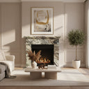 Marble fireplace mantel in Italian Cipollino Ondulato - Image 2