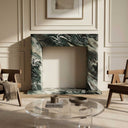 Marble fireplace mantel in Italian Cipollino Ondulato - Image 3