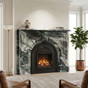 Marble fireplace mantel in Italian Cipollino Ondulato - Image 1