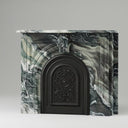 Marble fireplace mantel in Italian Cipollino Ondulato - Image 2