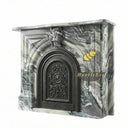 Marble fireplace mantel in Italian Cipollino Ondulato - Image 4
