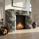 Marble fireplace in Italian Cipollino Ondulato - Image 2
