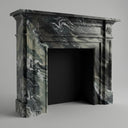 Marble fireplace in Italian Cipollino Ondulato - Image 1