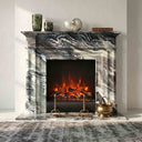 Marble fireplace in Italian Cipollino Ondulato - Image 2