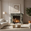 Marble fireplace in Italian Cipollino Ondulato - Image 2