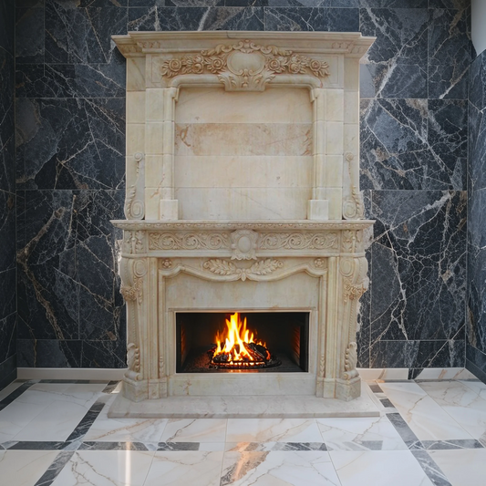 Custom Marble Fireplace Surround