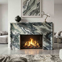 Marble fireplace in Italian Cipollino Ondulato - Image 2